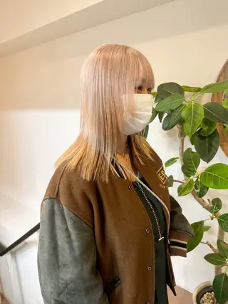 ミディアム カラー Cinq所属・ハイライト🌟/ ボブ/豊田のヘアスタイル