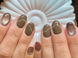 ショート カラー ネイル ネイルサロン　リリーブランシュ所属・森 瑞紀のネイルデザイン