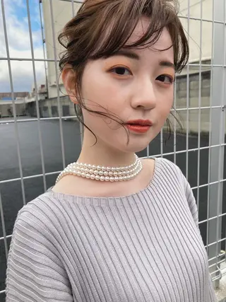 ミディアム カラー 田中 あかねのヘアスタイル