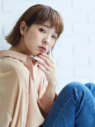 ミディアム THE DAY所属・AKI HASHIMOTOのヘアスタイル