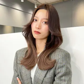 セミロング カラー 🦋韓国系指名No1 店長/圓山 祐也🦋のヘアスタイル