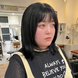 セミロング カラー ヘアアレンジ 無料カットモデル‪✨ ✂️Nanami🌷のヘアスタイル