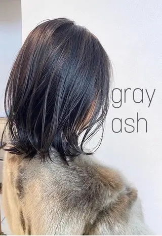 セミロング カラー 安永 涼のヘアスタイル