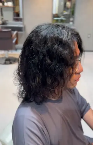 セミロング カラー メンズ 川路 創太メンズ限定のヘアスタイル