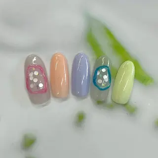 ネイル ⭐︎休業中の練習⭐︎ JNA認定講師髙橋のネイルデザイン