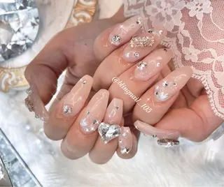 ネイル 23時まで❤︎韓国、 ワンホンネイルのネイルデザイン