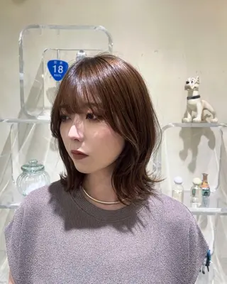 ミディアム PiED DE POULE POCHE所属・酒井 陽南乃のヘアスタイル