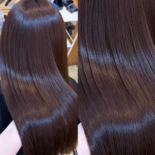 ロング カラー 👑髪質改善wカラー /ハイトーン/アユカのヘアスタイル