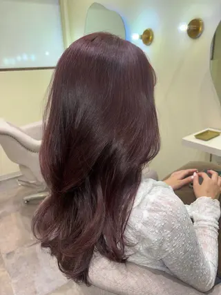 ロング カラー Sugar所属・猪妻 采蘭のヘアスタイル