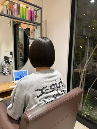 ミディアム カラー 神﨑優希 /髪質改善/艶カラーのヘアスタイル