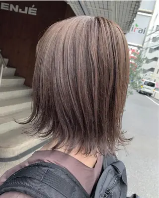 ミディアム カラー 韓国ヘア🇰🇷/ レイヤーカット✂︎のヘアスタイル