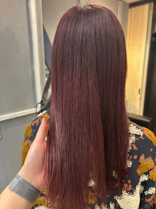 ロング ブリーチなしWカラー ヘアセット菜希のヘアスタイル