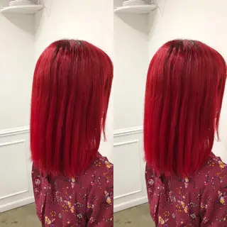 ロング カラー パーマ ヘアアレンジ メンズ キッズ ネイル マツエク・マツパ 💟Chloe原宿店 🩶ハイトーンのヘアスタイル