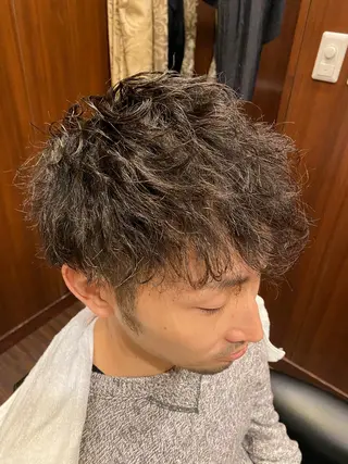 パーマ メンズ ヒロ銀座ヘアーサロン池袋 サンシャイン通り店所属・カットモデル 募集/松本大岐のヘアスタイル