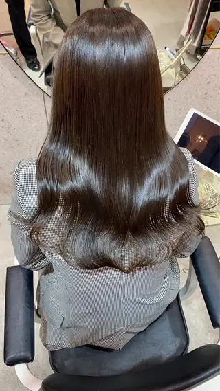 ロング カラー ゆうか♡⟡.· 韓国ヘアのヘアスタイル