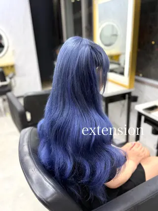 ロング カラー エクステ🩵ブリーチ 韓国ヘア🩵KAEのヘアスタイル