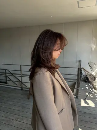 ロング カラー ⭐️海外レイヤー＆ ハイライト⭐️のヘアスタイル