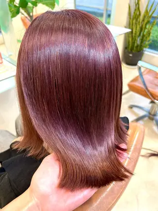 ミディアム カラー メンズ 【地毛風縮毛矯正】 ヒカルのヘアスタイル