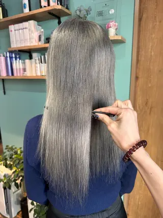 ミディアム カラー 🧸プルエクステ❤︎ ネイルKAO🧸のヘアスタイル