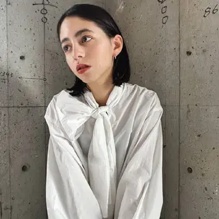 ミディアム 川原田麻衣【薬院/平 尾/高宮】透明感🫧のヘアスタイル