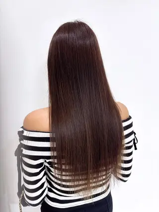 ロング カラー CHAiL.Yuzu 艶カラー韓国エクステのヘアスタイル