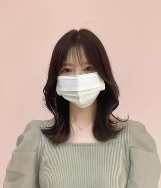 ミディアム ❤︎︎韓国ヘア❤︎︎ 𝑺𝒉𝒊𝒉𝒐のヘアスタイル