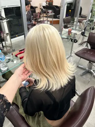 ロング カラー 大阪梅田/ イマムラミヅキのヘアスタイル