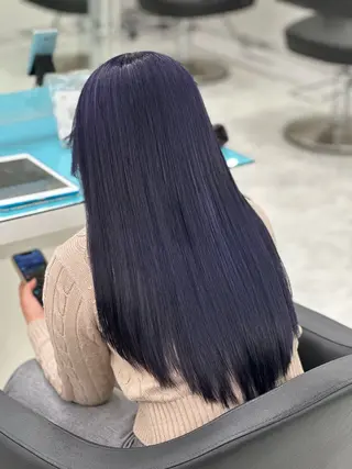 ロング カラー ヘアアレンジ 艶カラー/ハイトーン /レイヤーカットのヘアスタイル