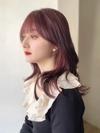 ミディアム カラー 大人可愛い透明感🌟 小顔・韓国髪🌟野中のヘアスタイル