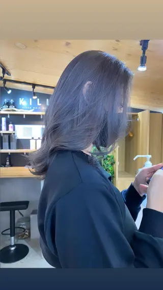 ミディアム カラー 🧸艶々韓国ヘア 🧁mizunaのヘアスタイル