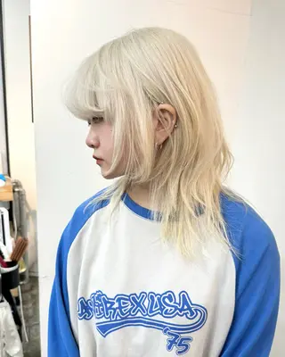 ミディアム カラー 透明感ワンカラー梅田 ダブルカラー/川上のヘアスタイル