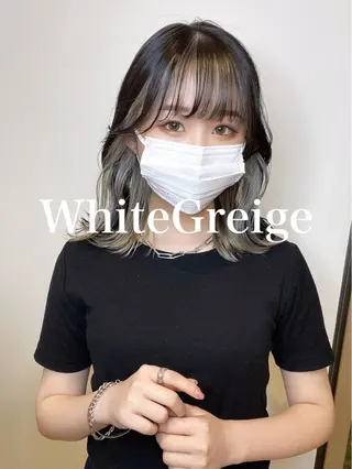 セミロング カラー matiz マティス　表参道所属・💜アンブレラカラー 髪質改善　丸尾】のヘアスタイル