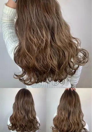 セミロング カラー _WHITE 高槻のヘアスタイル