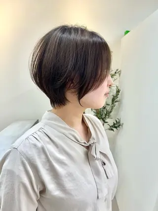 ショート レイヤー×縮毛矯正 深見 拓のヘアスタイル