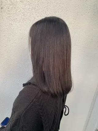セミロング カラー 後藤紗英/髪質改善 /オリーブベージュのヘアスタイル