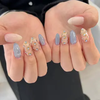 セミロング ネイル マツエク・マツパ REVIA_nail maiのネイルデザイン