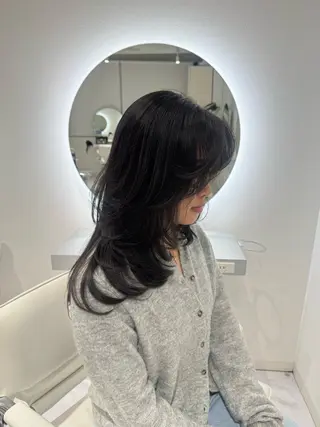 セミロング rina/無料 レイヤーカット/上野のヘアスタイル