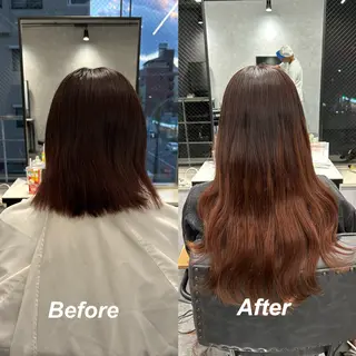 ロング プルエクステ/インナ ーカラー🦊はるなのヘアスタイル