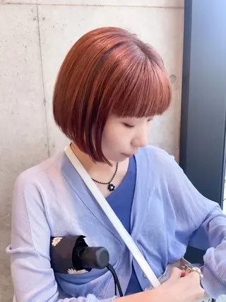 ショート カラー ヘアアレンジ ミニボブ/ブリーチ 🌈MISATOのヘアスタイル