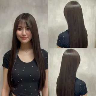 ロング カラー ✨️小顔カット/ 艶カラー/髪質改善✨のヘアスタイル