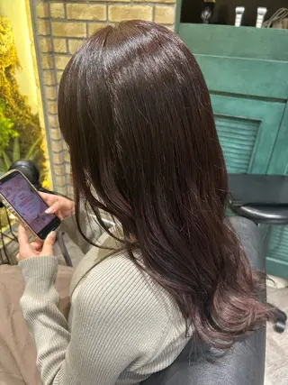 ロング モナン新宿所属・曲がる縮毛 メンズ 毛流れ 佐々木 優のヘアスタイル