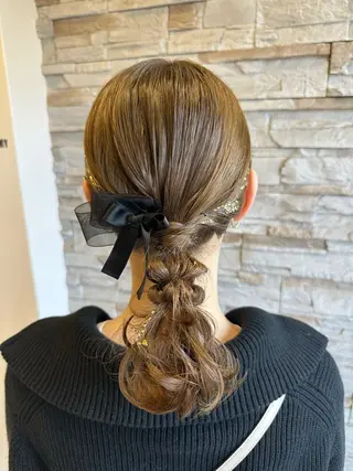 ヘアアレンジ 艶髪/ブリーチなし Wカラー🌺yuiのヘアスタイル