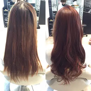 ミディアム セミロング ロング カラー Re:ta KANZOのヘアスタイル