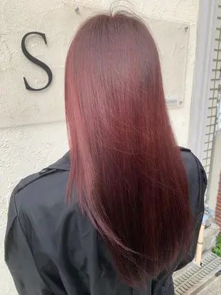 セミロング カラー 西村 弘輝 パーマ/艶髪カラーのヘアスタイル