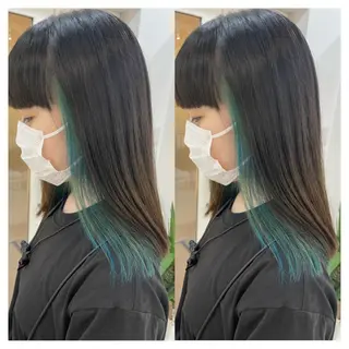 ミディアム カラー 村山 茉衣のヘアスタイル