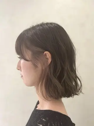 ミディアム 女性カット🎨カラー 🌀パーマ宮部楓奈のヘアスタイル