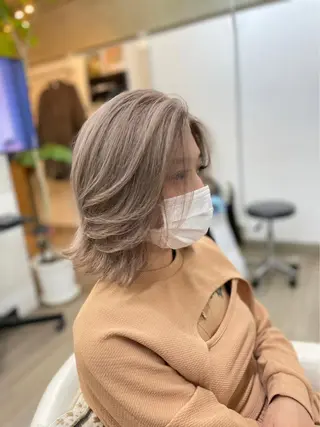 カラー プルエクステ界隈 ハイトーン/カツオ✨のヘアスタイル