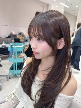 ミディアム カラー 韓国ヘア/レイヤー/ 顔まわり/りょーとのヘアスタイル