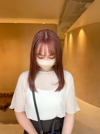 セミロング カラー 平尾/薬院*北谷治子 *艶髪レイヤーカットのヘアスタイル