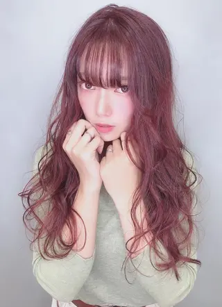 セミロング カラー パーマ ヘアアレンジ EIGHTSOL博多 筑紫口店 溝口里穂のヘアスタイル